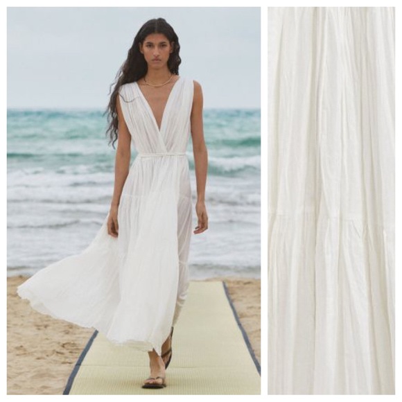 【Massimo Dutti】Flowing pleated midi dress Pleated midi dress · Black · Smart / Dresses And Jumpsuits